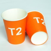 Disposable high quality paper coffee cup custom printed single wall paper vending cup