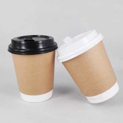 Double wall coffee paper cups one size lid matched with printed logo